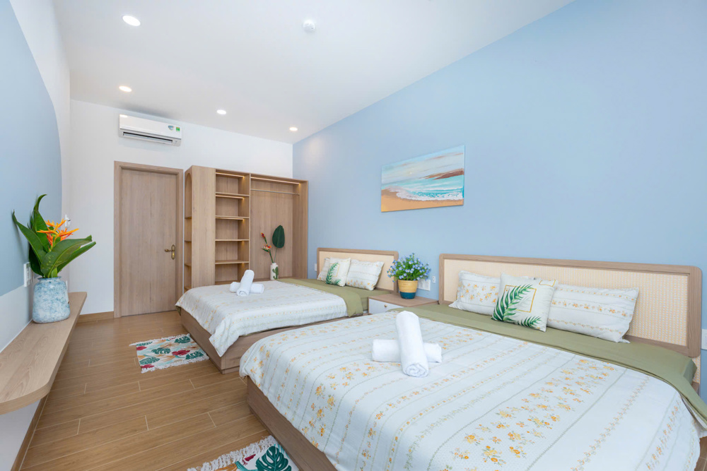 Phòng Anna Hiền 1 - Phòng Master -&nbsp;02 giường 1m8 + 01 giường tầng 1m6